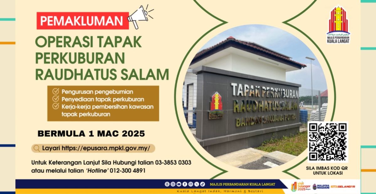 banner Operasi Tapak Perkuburan Raudhatus Salam