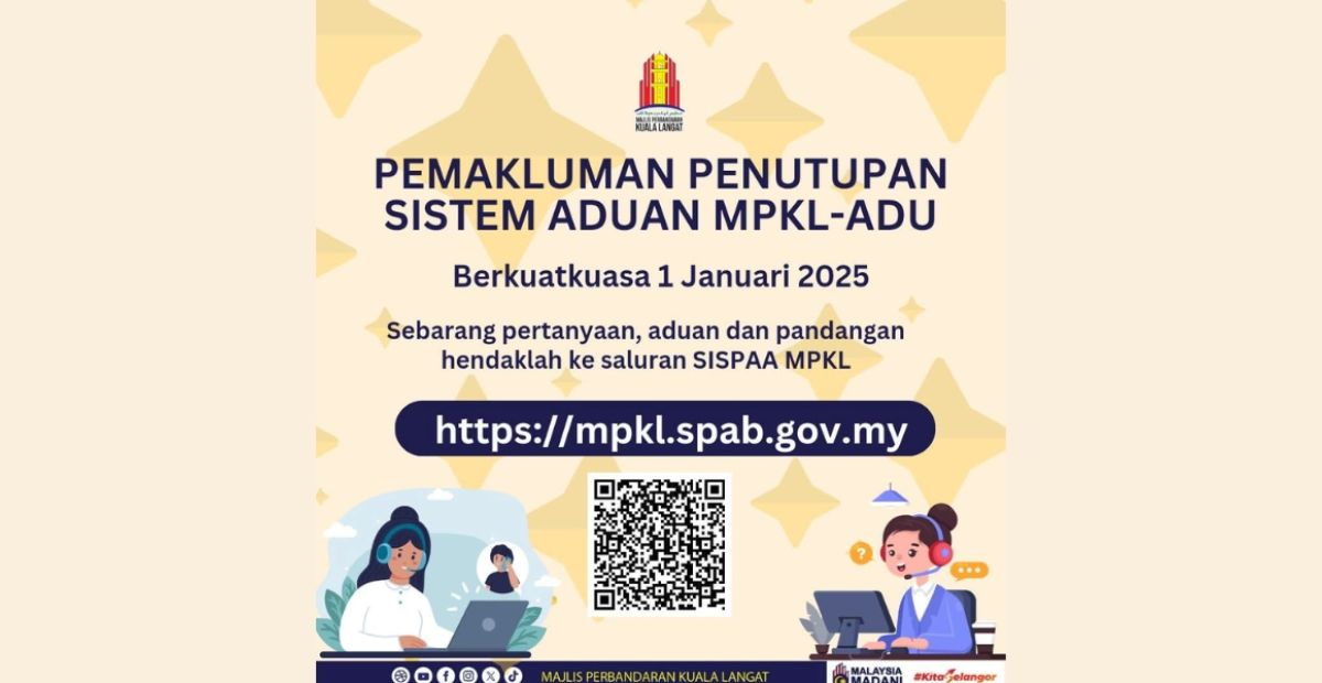 Banner Pemakluman Penutupan Sistem Aduan MPKL-Adu