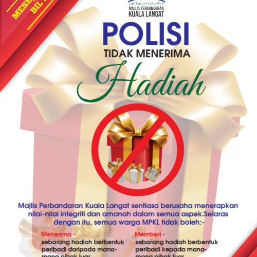 Polisi Tidak Menerima Hadiah